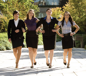 Left to right: Anna Stuffco, Clare Benton, Heather Guinn, and Brie Reilly.
