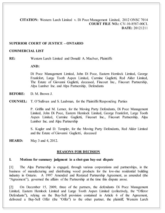 It took Justice David Brown 75 hours to write this ruling.