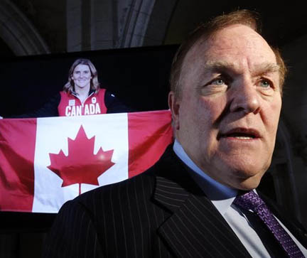 Marcel Aubut speaks to journalists in Ottawa in this file photo from January 2014. 