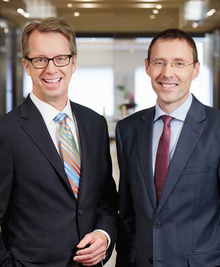 Peter Lukasiewicz, chief executive officer of Gowling WLG (Canada) LLP, and counterpart David Fennell, chief executive of Gowling WLG (UK) LLP.