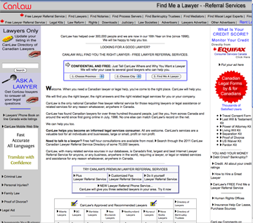 The LSUC is warning its members about this website canlaw.com.
