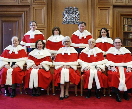 Photo: Reuters surpreme court of canada judges